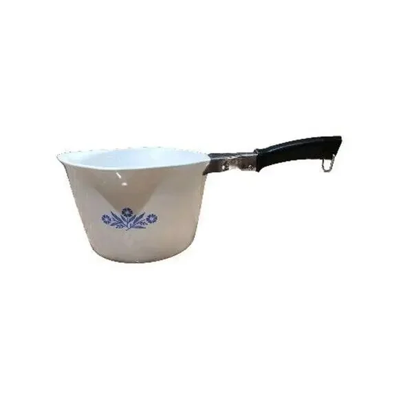 Vintage Corning Ware Blue Cornflower 2 Qt Sauce Maker with Handle Rare Discont. - Picture 1 of 16